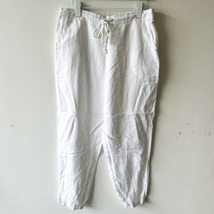 White linen pants size XL